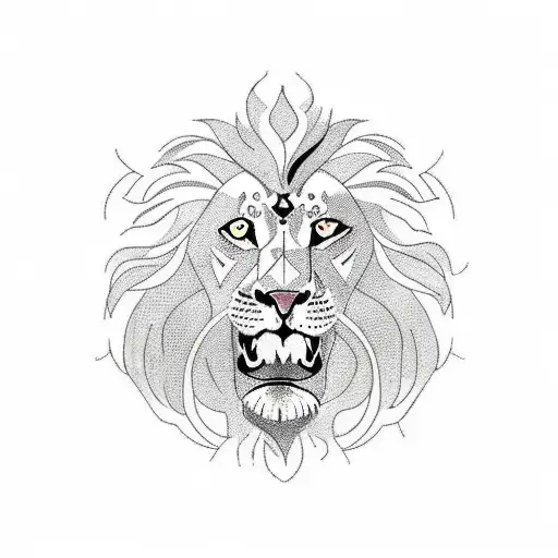 Half Leg Lion And Jungle