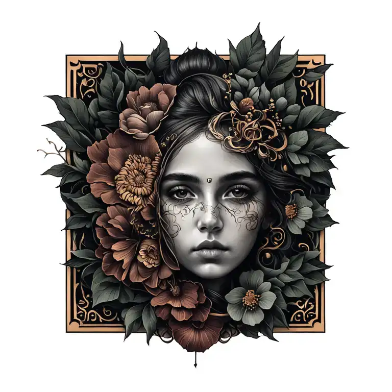 Unalome Design Incorporating Elements