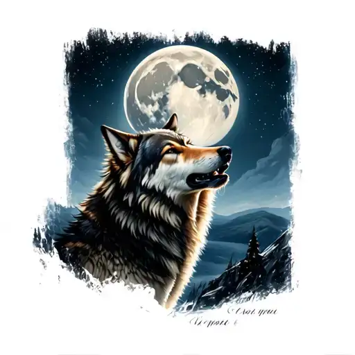 Wolf Howling At The Moon