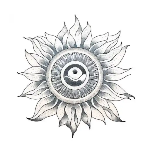 Sun And Moon And Sunflower