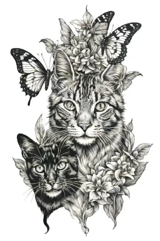 Butterfly With A Cat