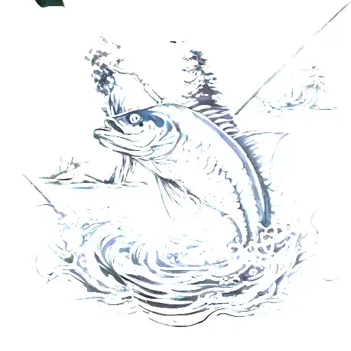 Fishing Scenery Leg Sleeve