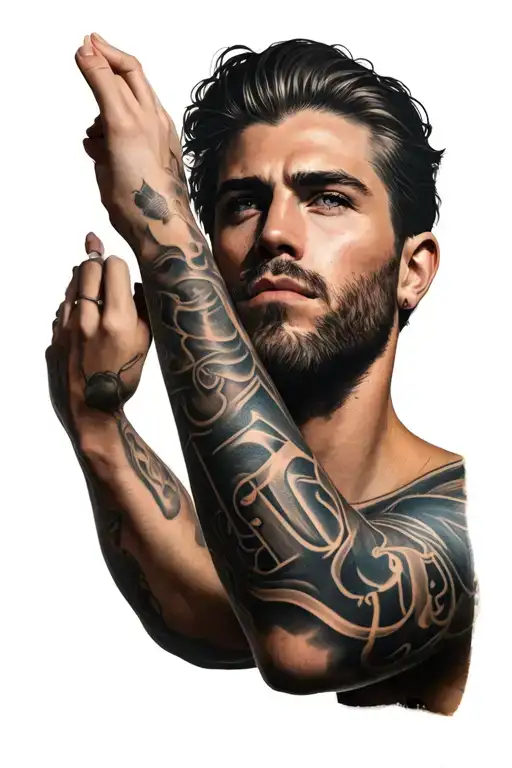 Fine Line Micro Realism Male Forearm