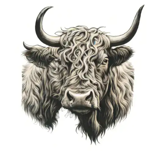 Red Deer Head Fighting A Highland Cow