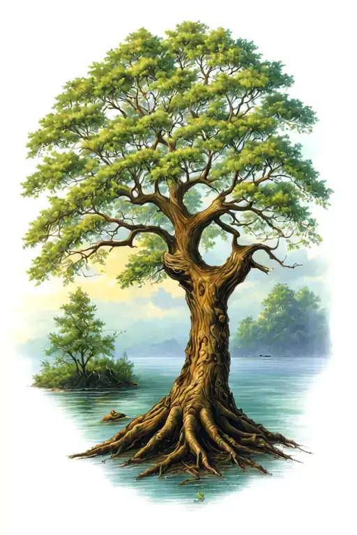 Memorial Tree Tattoo For Dad