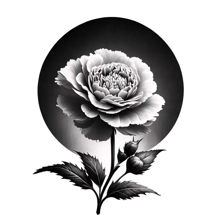 Carnation Flower Haloed