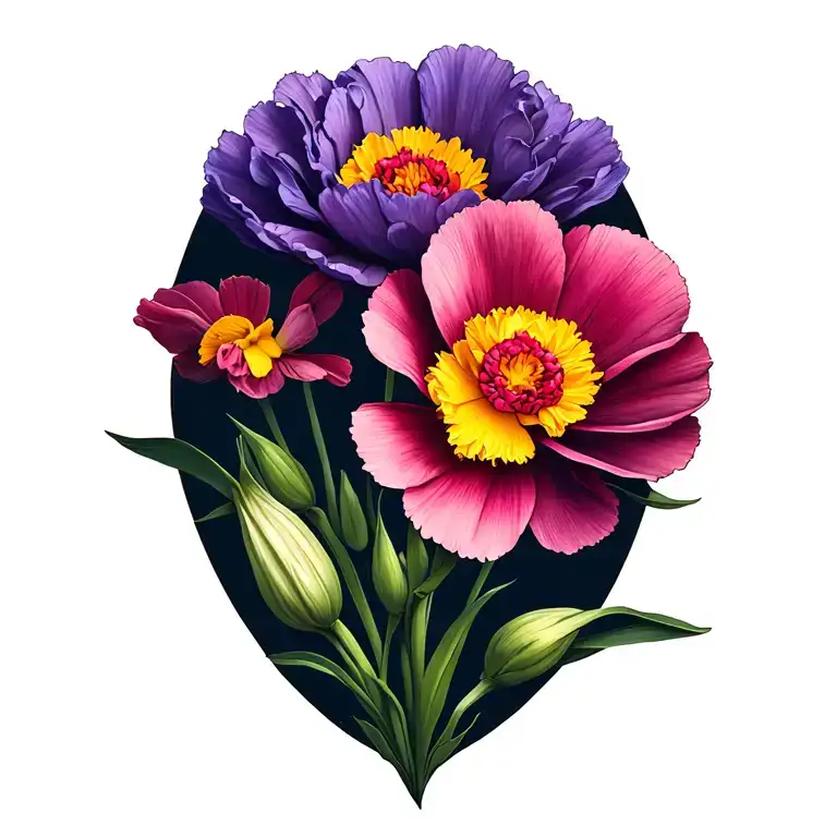 Carnation Cosmos Daffodil Flowers