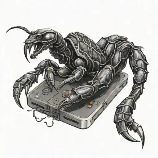 A Detailed Scorpion Emerging From A Playstation 5