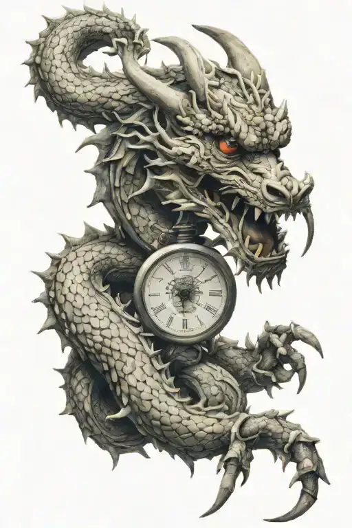 A Decaying Chinese Dragon That Eats Watches