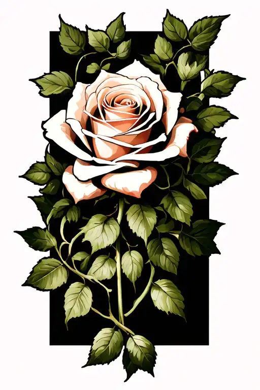 Rose With Vines Wrapping