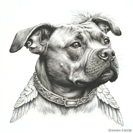 A Staffordshire Bull Terrier Crying Like An Angel
