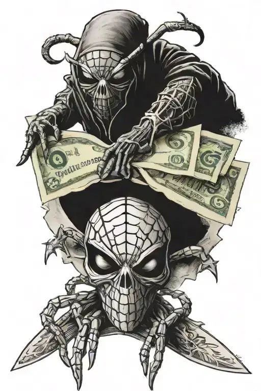 Spider Money Gangster Knife