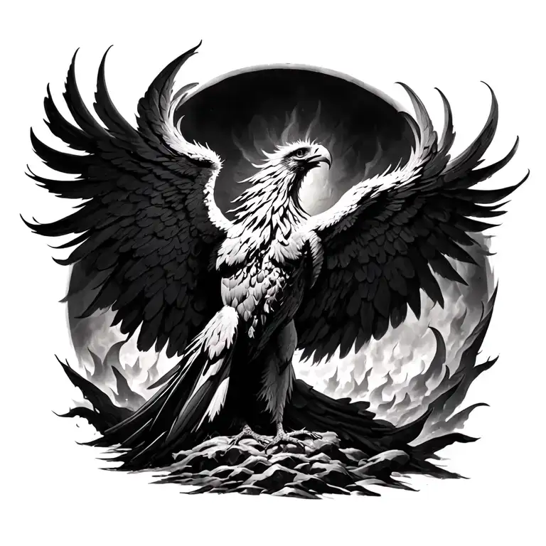 Phoenix Rising From The Ashes