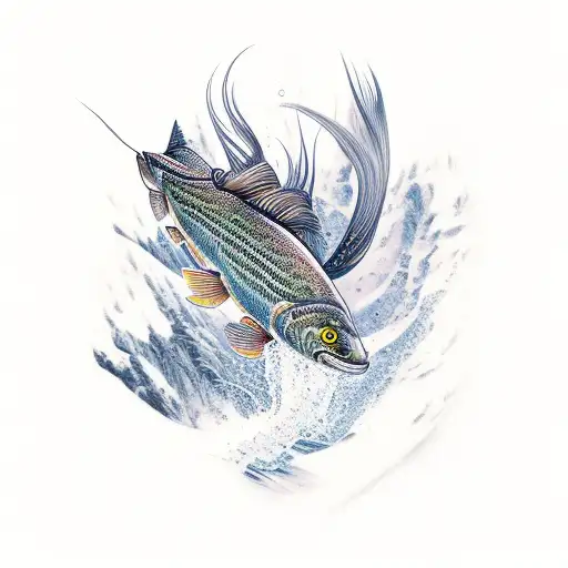 Forest Mountain Fly Fish Sleeve