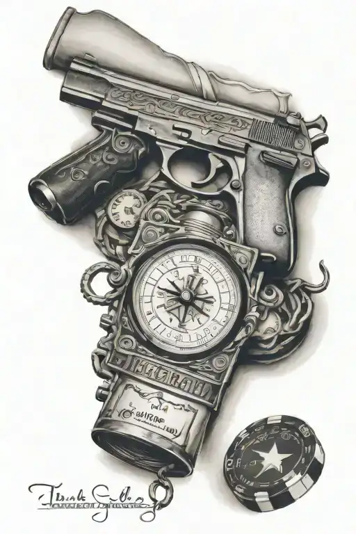 Woman Gun Gambling Scales Made