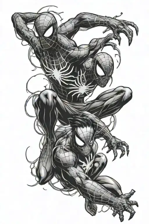 Spiderman Peter Parker And Venom Carnage