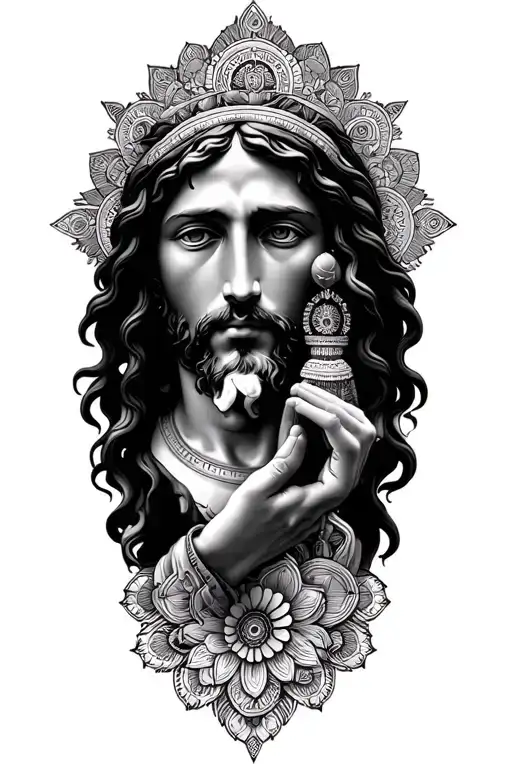 Little Jesus And Mandalas With Versicules