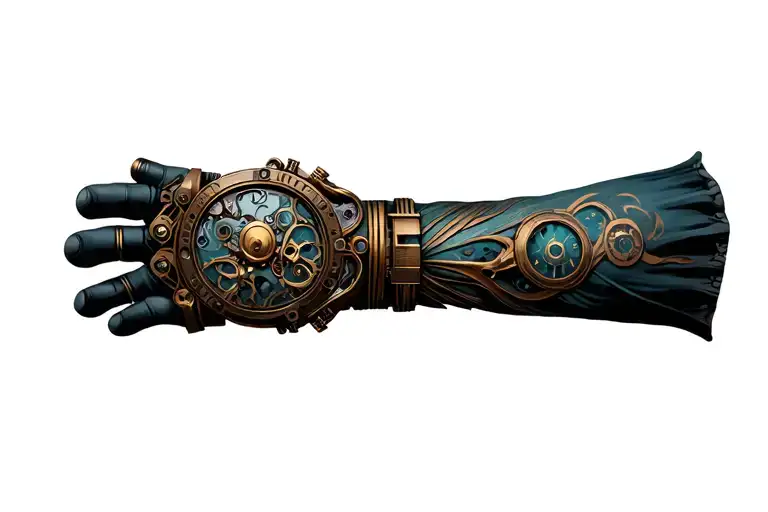 Steampunk For Wrist Showing Inner Workings Of The Wrist