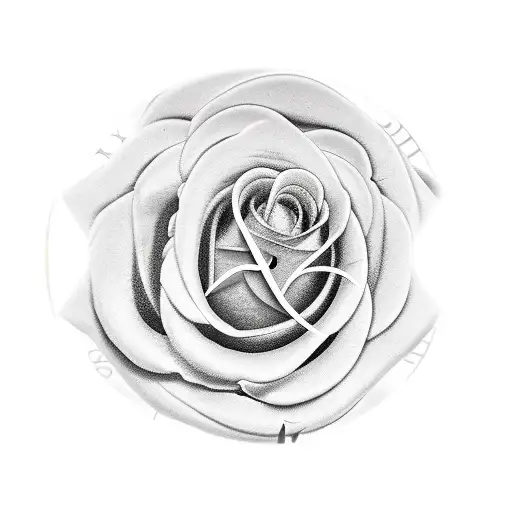 Clock Rose Ornament