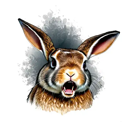 Growling Rabbit Realistic