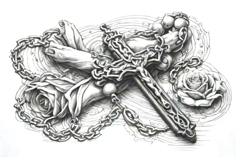 Rosary Going Around Forearm