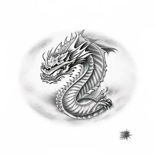 Dragon Smoking Weed