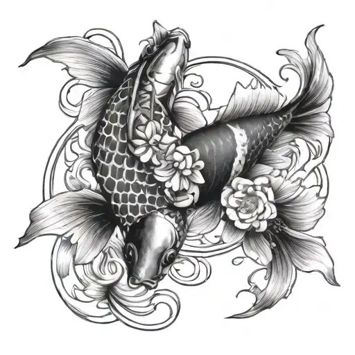 Ying Yang Koi Fish