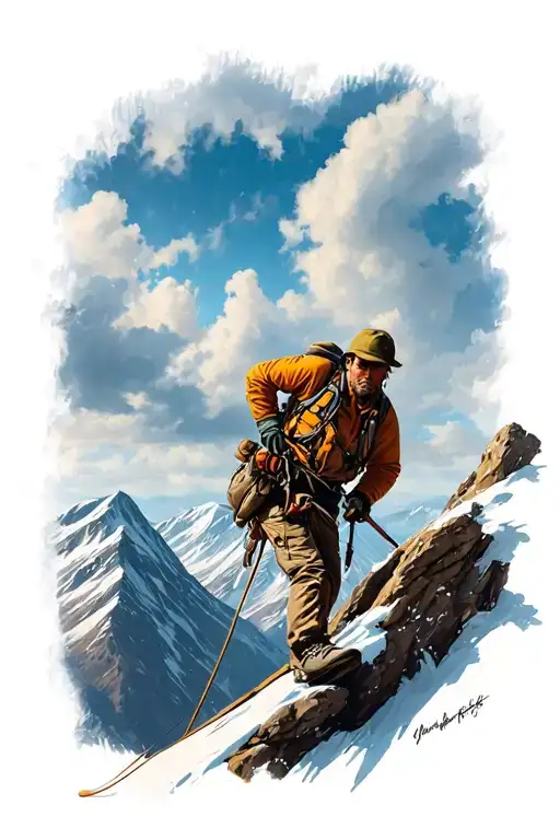 Mountaineer Climbing