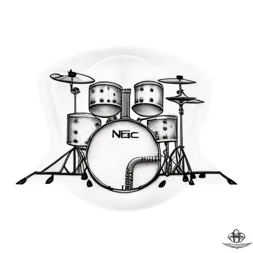 Music Notes With Drums