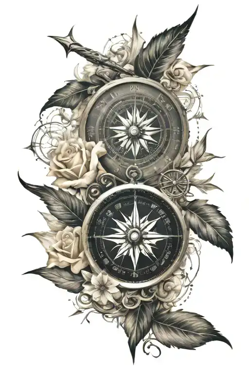 Compass Wind Rose Elements Wind Water Fire How Family Friends Love Success
