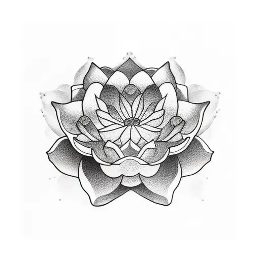 Turtle With Lotus Flower