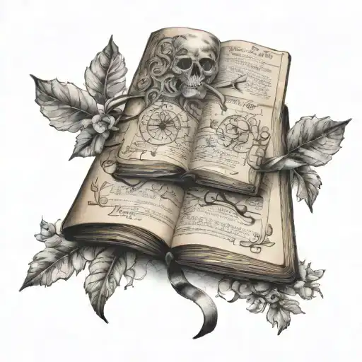 Diary Book Open In Front