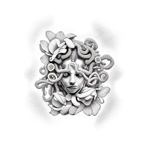 Medusa Y Flores