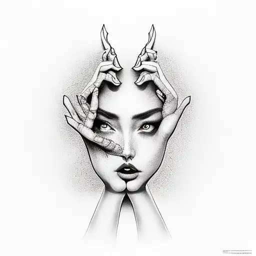 Beautiful Women With Hands