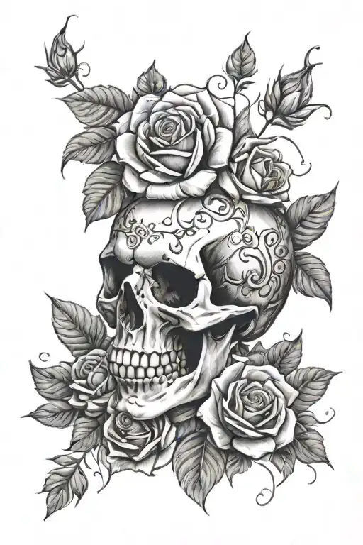 Skull And Roses