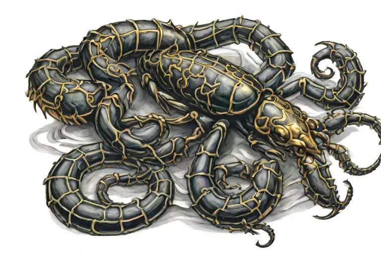 Scorpion Wrapped Around A Balance