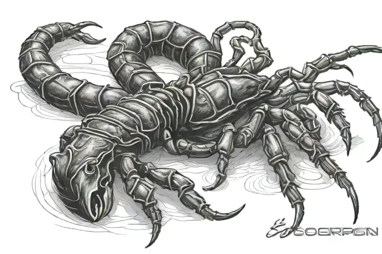 Scorpion Wrapped Around Forearm
