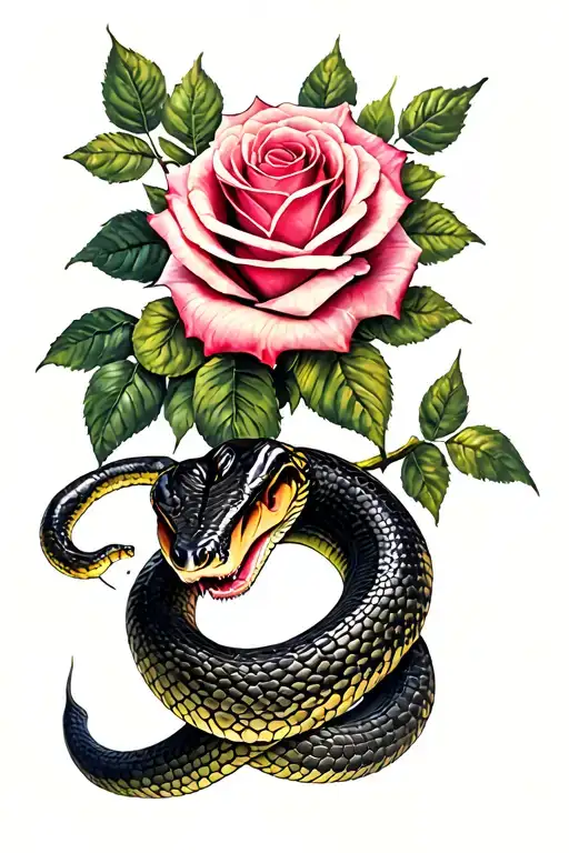 Snake And Roses