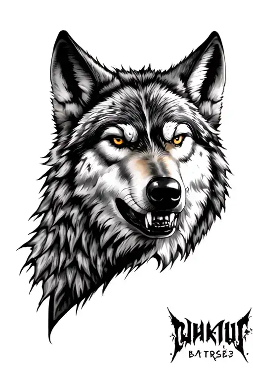 Wolf Angry Wolf Head
