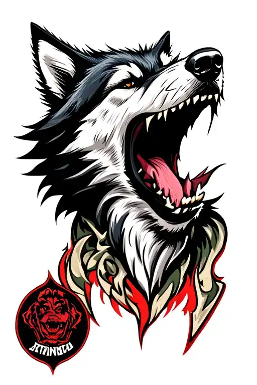 Wolf Angry Wolf Head Shouting