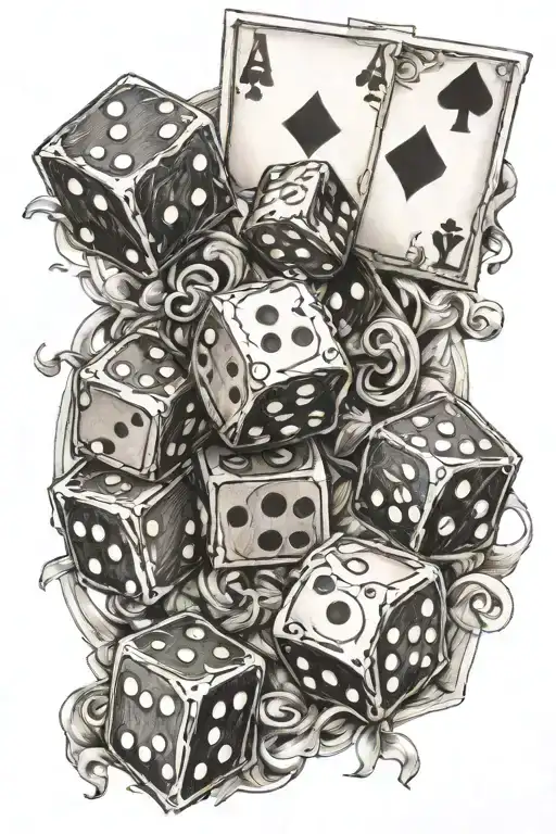 Dice With Cards On The Nec Sine Te