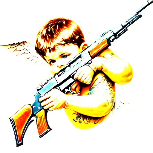 Gangster Cherub Aiming Ak47