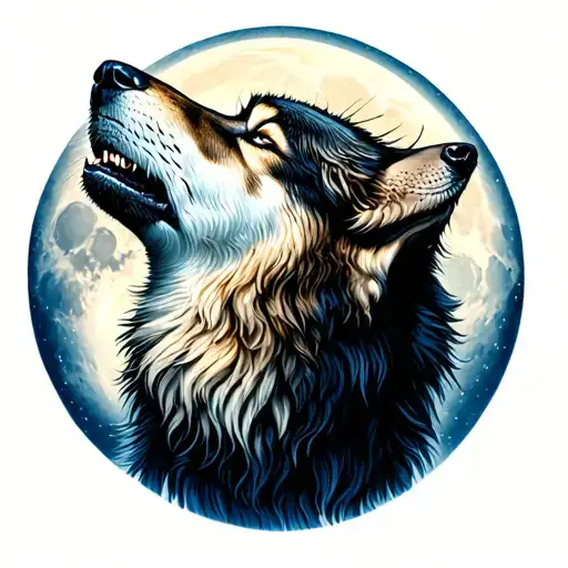 Alpha Wolf Howling At The Moon