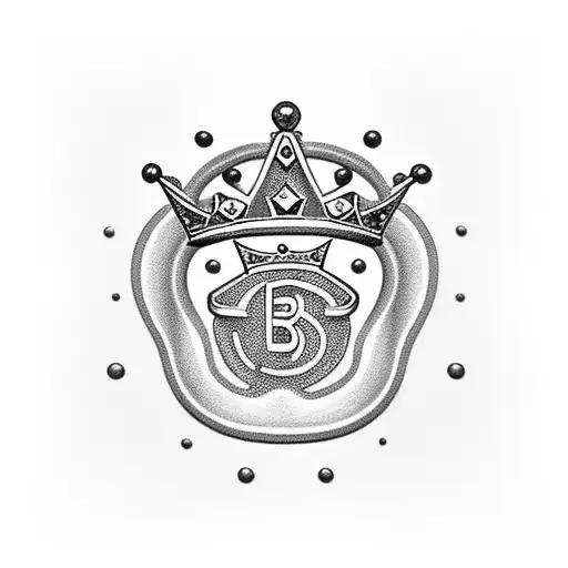 Letter B With Crown On It