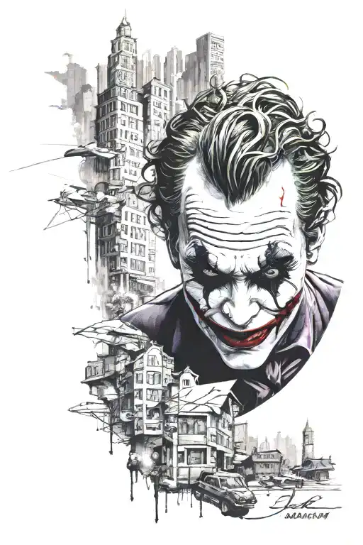 Joker Walking Thru City