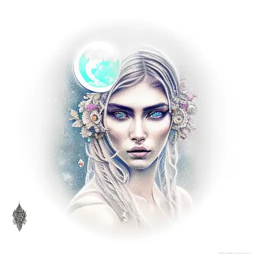 Women Gipsy With Moon