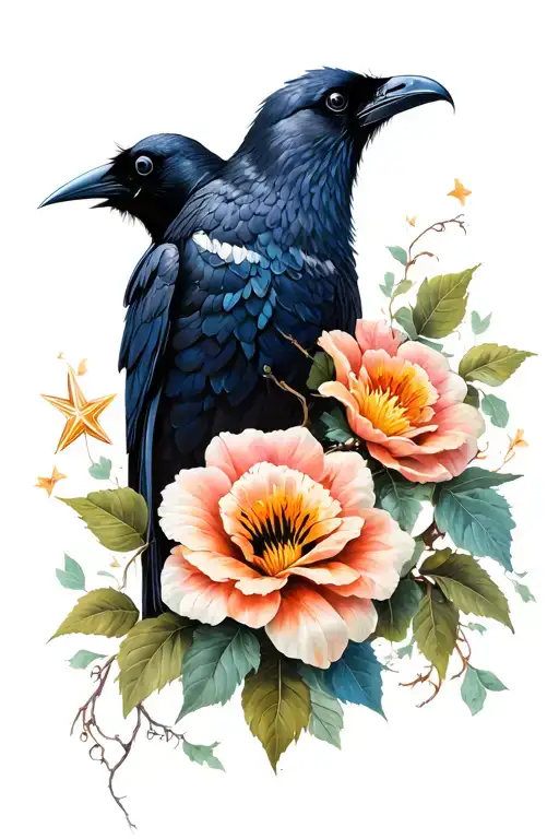 Crow Flower Star Vine Wrapping