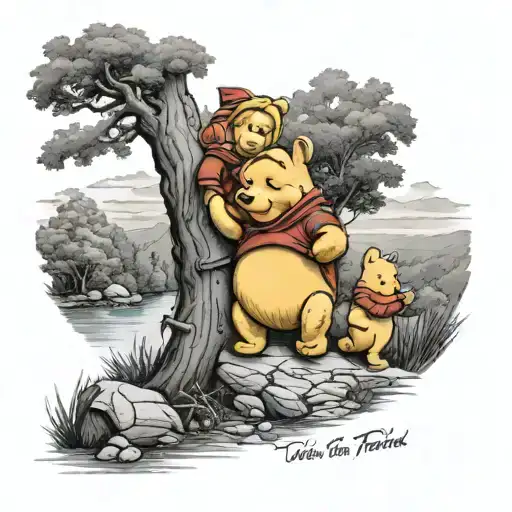 Winnie The Pooh With Friends Hiking