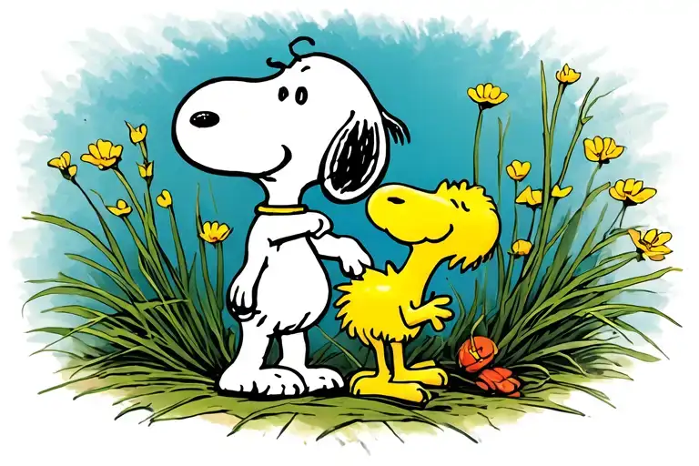 Snoopy Protecting Woodstock