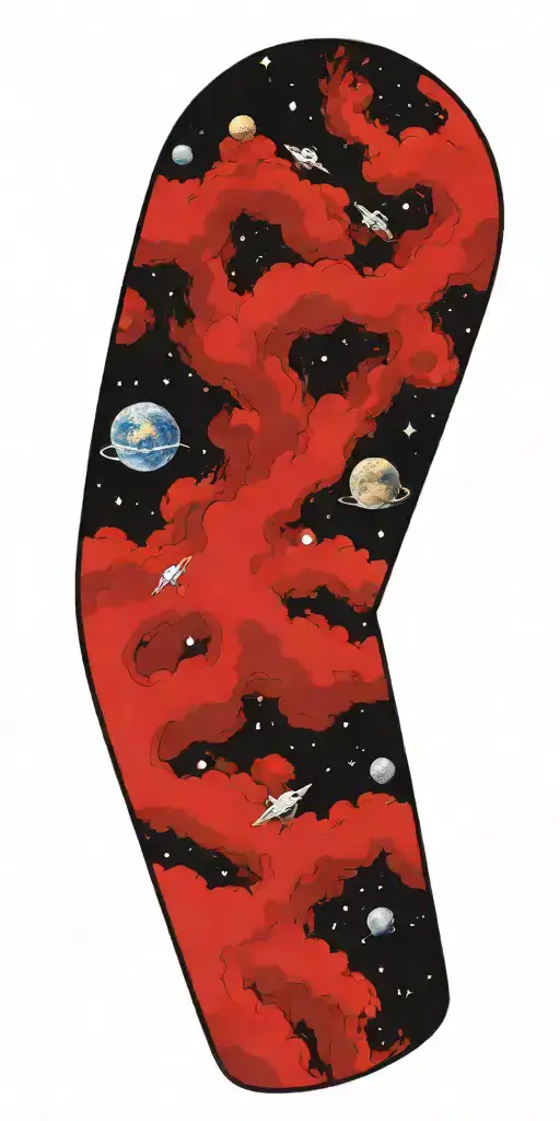 Space Theme With Cosmic Dust Clouds